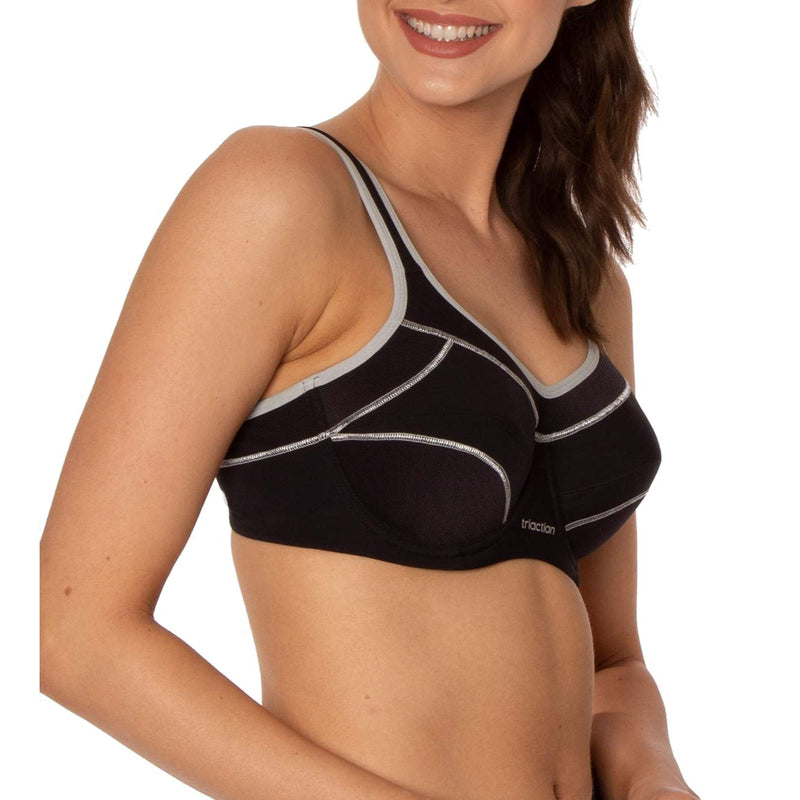 Triumph Triaction Performance Sports Bra Black/Silver