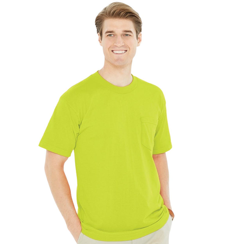 Bayside USA-Made 50/50 Short Sleeve T-Shirt with a Pocket