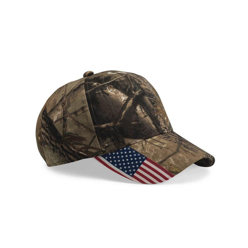 Outdoor Cap Camo Cap with Flag Visor