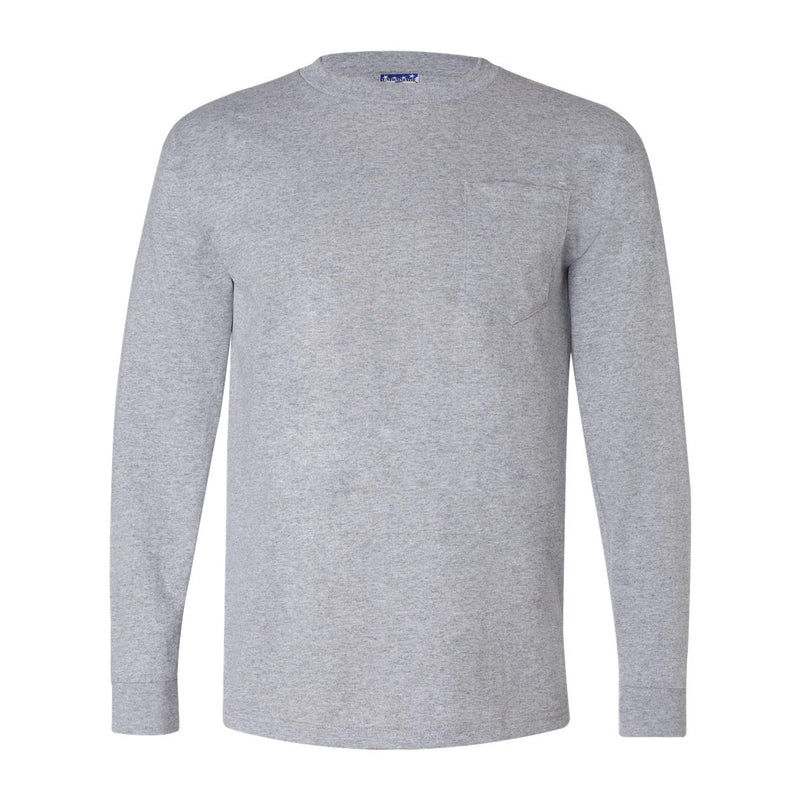 Bayside Union-Made Long Sleeve T-Shirt with a Pocket