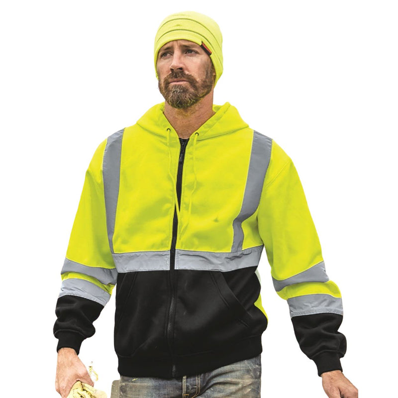 ML Kishigo Hi-Vis Full-Zip Hooded Sweatshirt