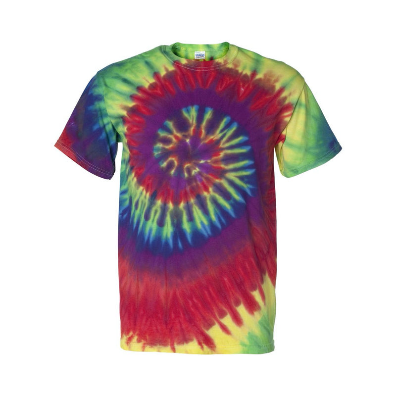 Dyenomite Multi-Color Spiral Short Sleeve T-Shirt