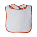 Rabbit Skins Infant Contrast Trim Terry Bib