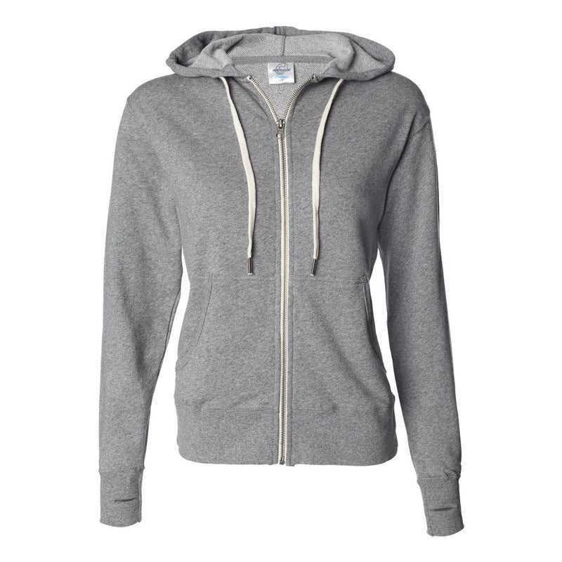 Independent Trading Co. Unisex Heathered French Terry Full-Zip Hooded Sweatshirt