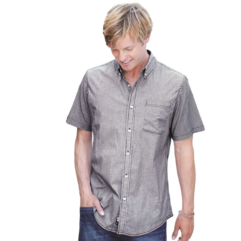 Burnside Stretch-Stripe Short Sleeve Shirt