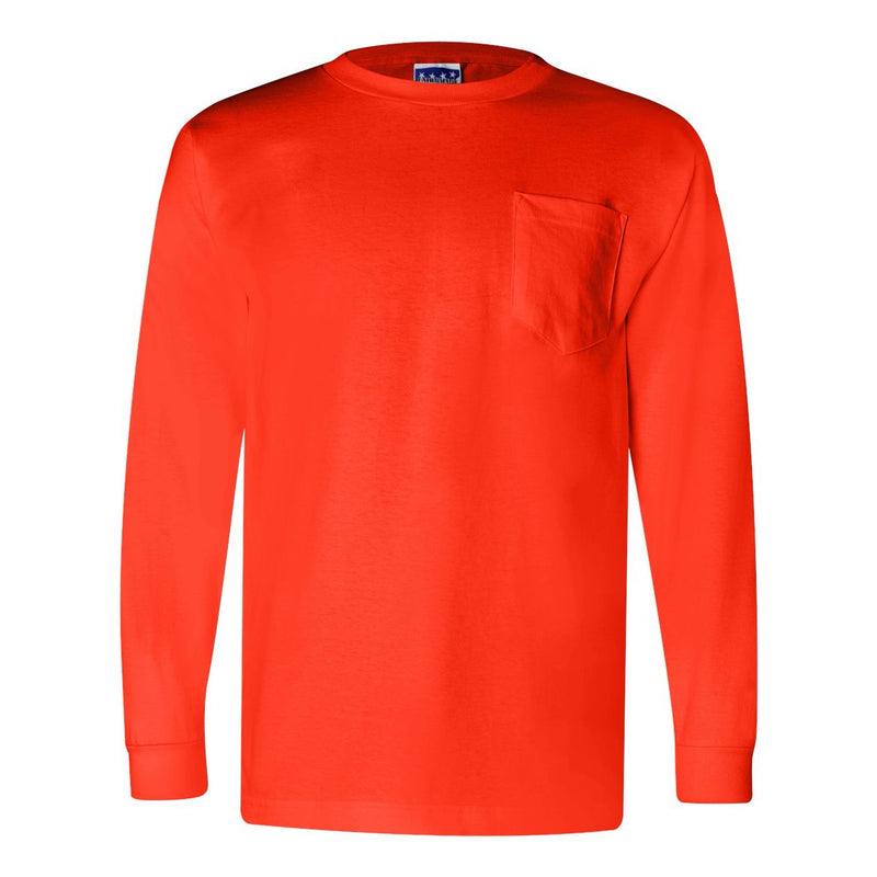 Bayside Union-Made Long Sleeve T-Shirt with a Pocket