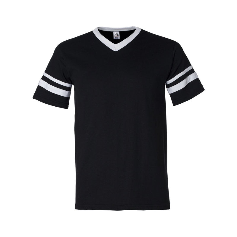 Augusta Sportswear V-Neck Jersey with Striped Sleeves