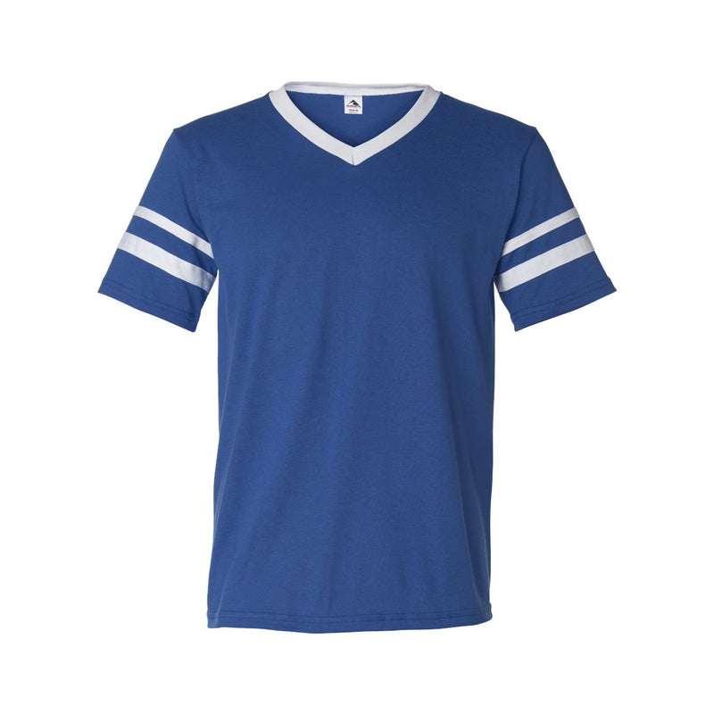 Augusta Sportswear V-Neck Jersey with Striped Sleeves