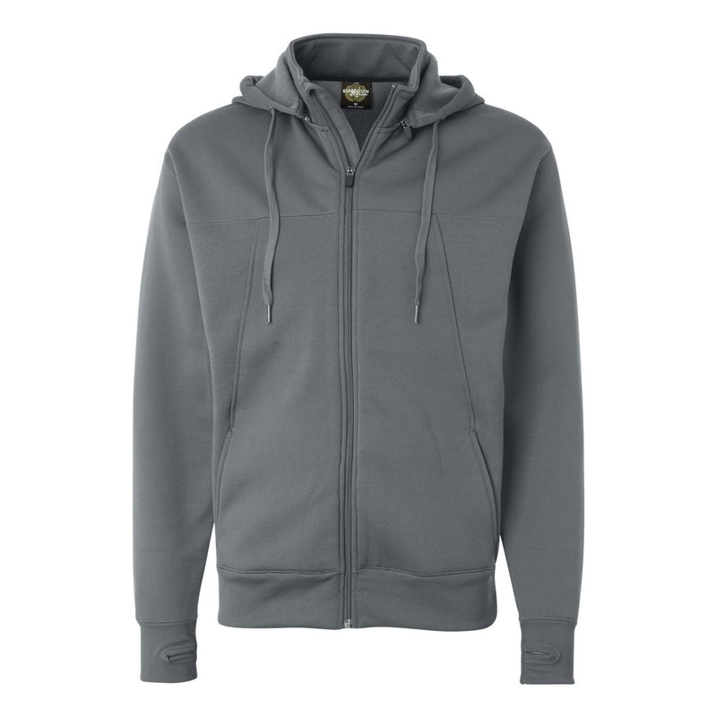 Independent Trading Co. Poly-Tech Full-Zip Hooded Sweatshirt