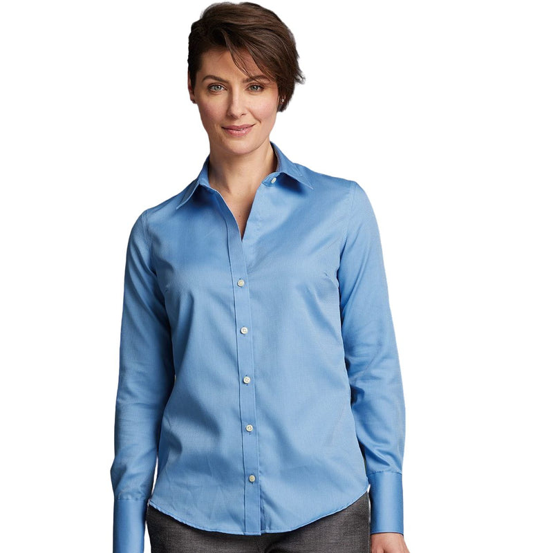 Calvin Klein Women's Non-Iron Dobby Pindot Shirt