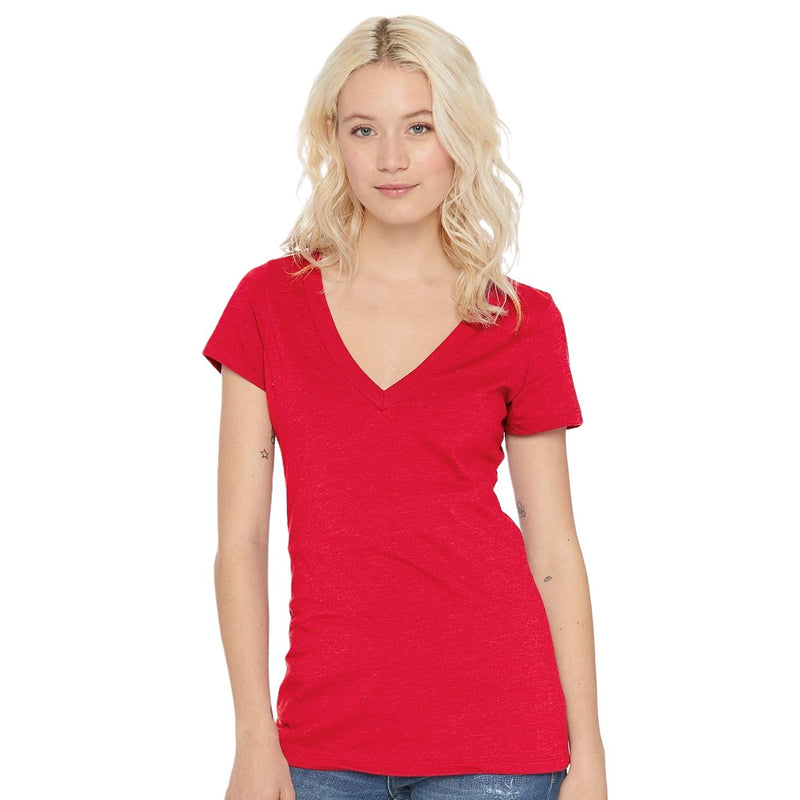 Next Level Women’s CVC Short Sleeve Deep V