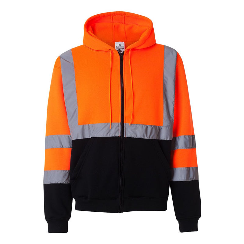 ML Kishigo Hi-Vis Full-Zip Hooded Sweatshirt