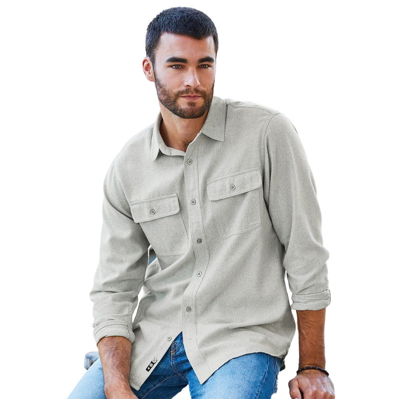 Burnside Long Sleeve Solid Flannel Shirt