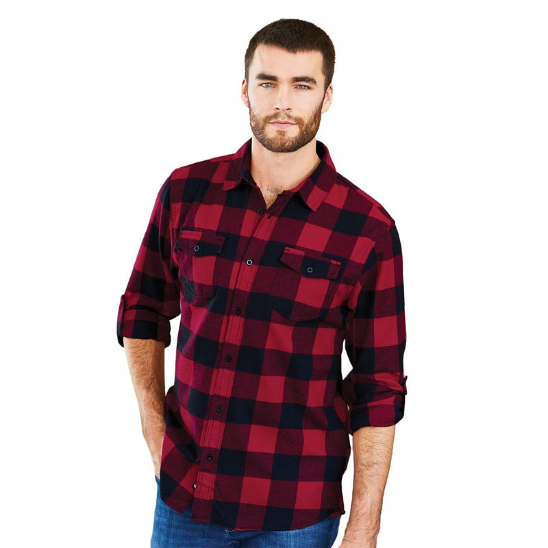 Burnside Yarn-Dyed Long Sleeve Flannel Shirt