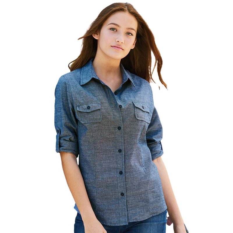 Burnside Women's Long Sleeve Chambray