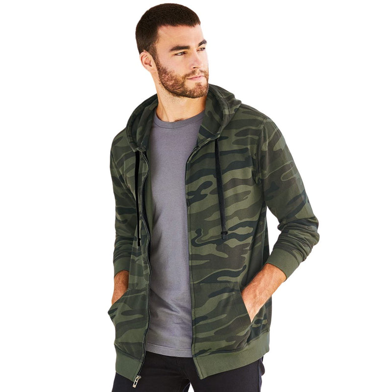 Burnside Camo Full-Zip Hooded Sweatshirt