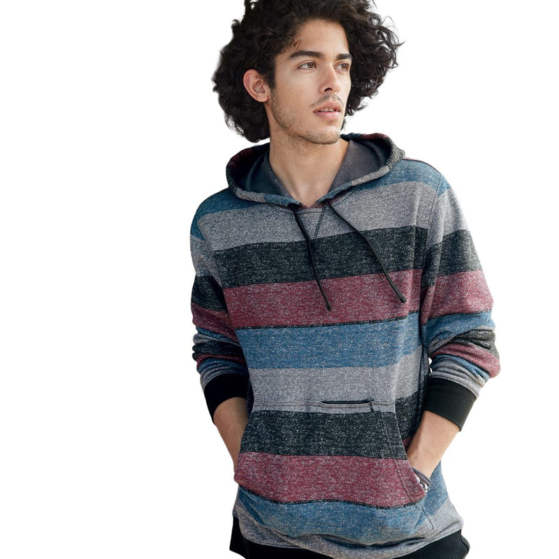 Burnside Printed Stripes Fleece Sweatshirt