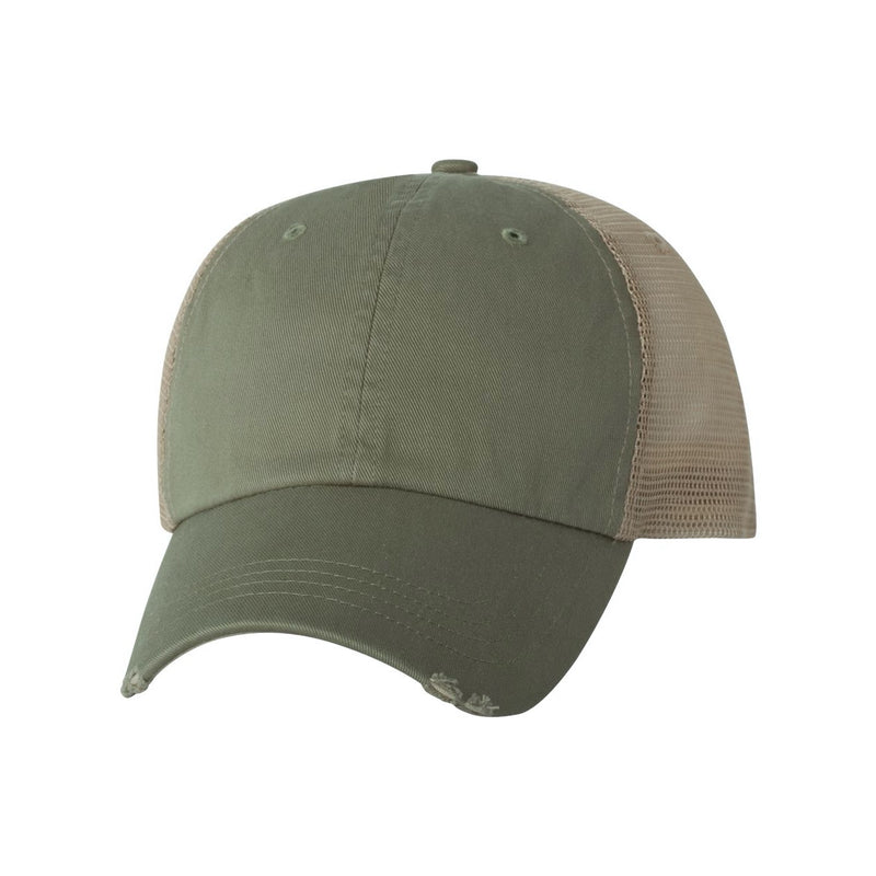 Mega Cap Frayed-Bill Twill Cap