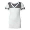 Blue 84 USA-Made Juniors' Burnout V-Neck Football Tee