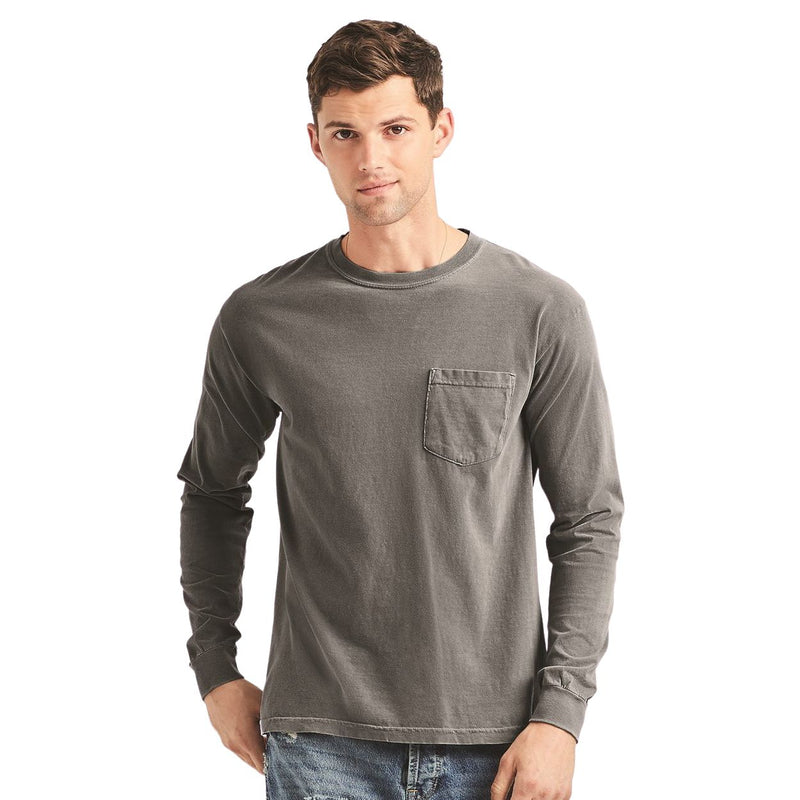 Comfort Colors Garment-Dyed Heavyweight Long Sleeve Pocket T-Shirt