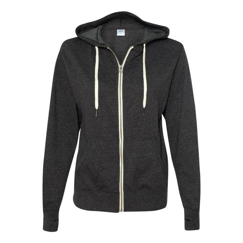 Independent Trading Co. Unisex Heathered French Terry Full-Zip Hooded Sweatshirt