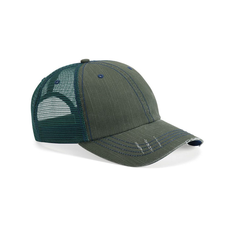 Mega Cap Herringbone Trucker Cap