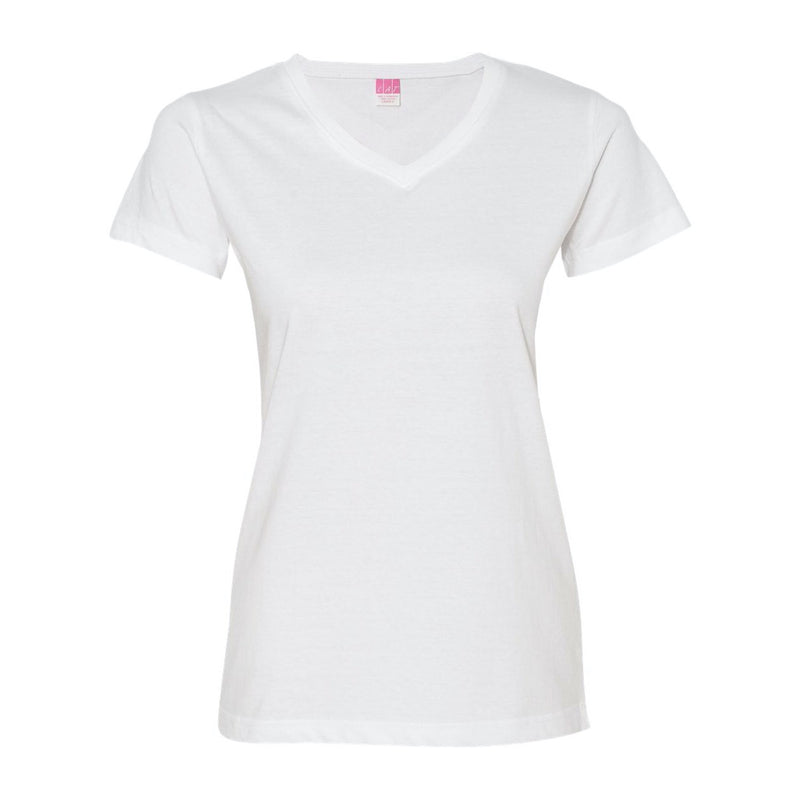 LAT Women's V-Neck Fine Jersey Tee