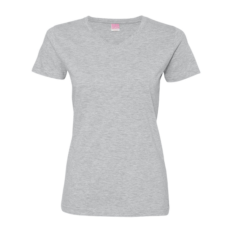 LAT Women's V-Neck Fine Jersey Tee