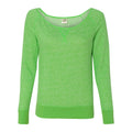 Independent Trading Co. Juniors' Wide Neck Sweaterfleece Crew