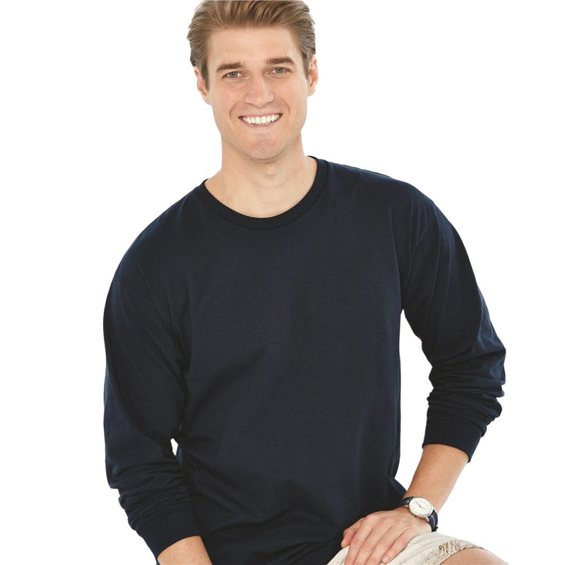 Bayside USA-Made 100% Cotton Long Sleeve T-Shirt