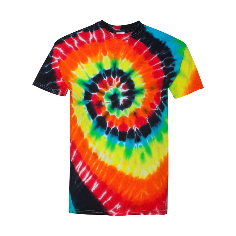 Dyenomite Multi-Color Spiral Short Sleeve T-Shirt