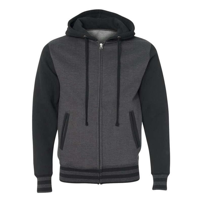 Independent Trading Co. Unisex Varsity Full-Zip Hooded Sweatshirt