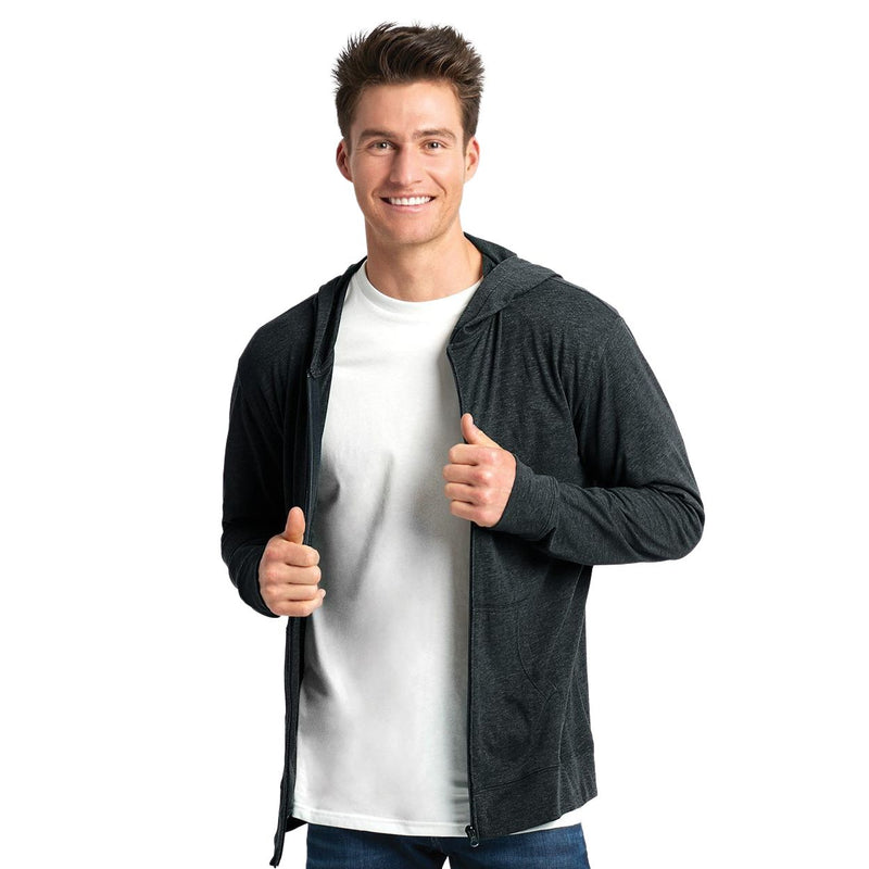 Next Level Sueded Long Sleeve Hooded Full Zip