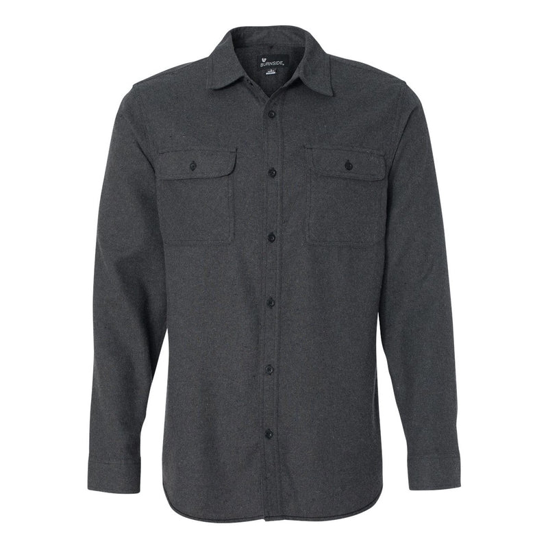 Burnside Long Sleeve Solid Flannel Shirt