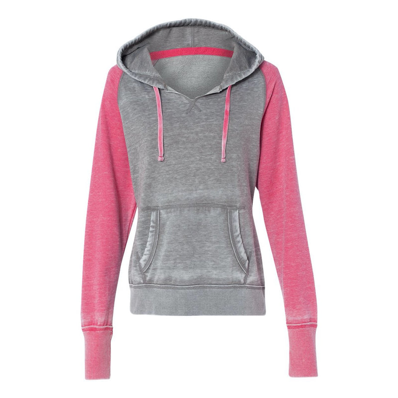 J. America Women's Zen Fleece Raglan Hooded Sweatshirt