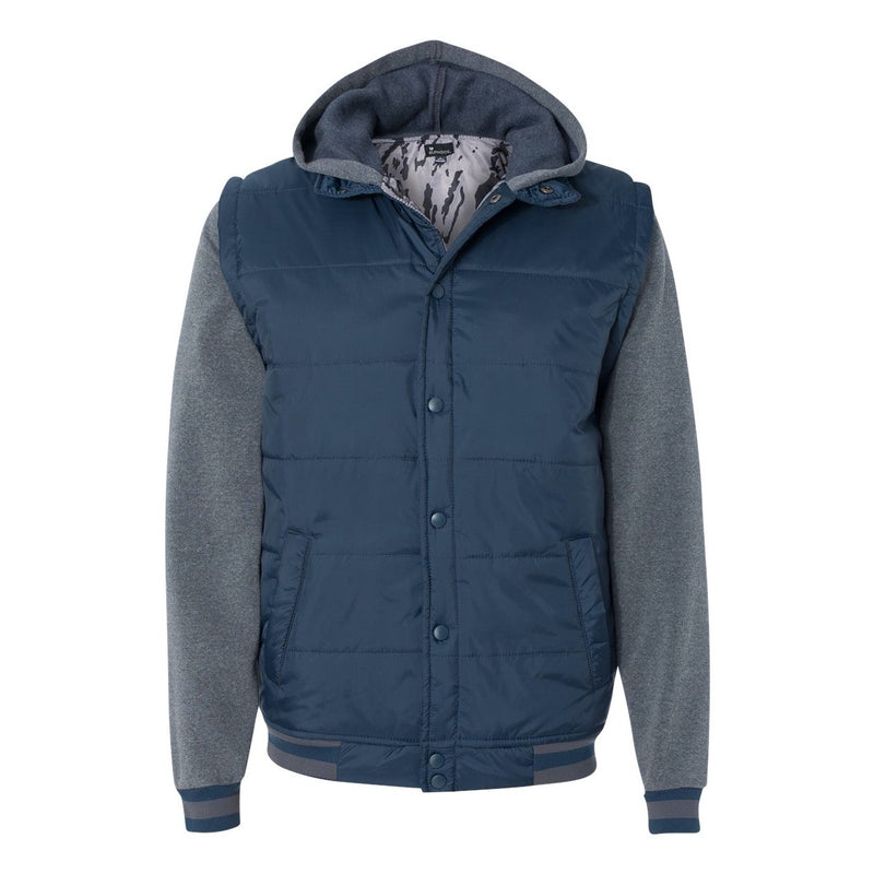 Burnside Nylon Vest with Fleece Sleeves