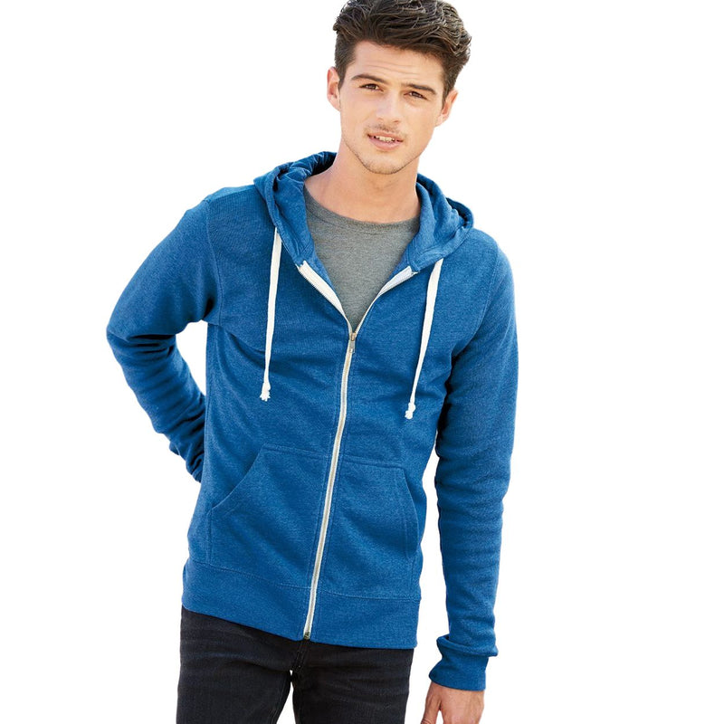 J. America Triblend Full-Zip Hooded Sweatshirt