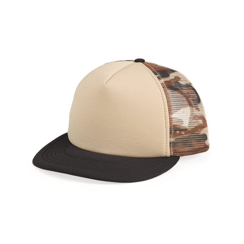 Mega Cap Foam Front Flat Bill Trucker Cap