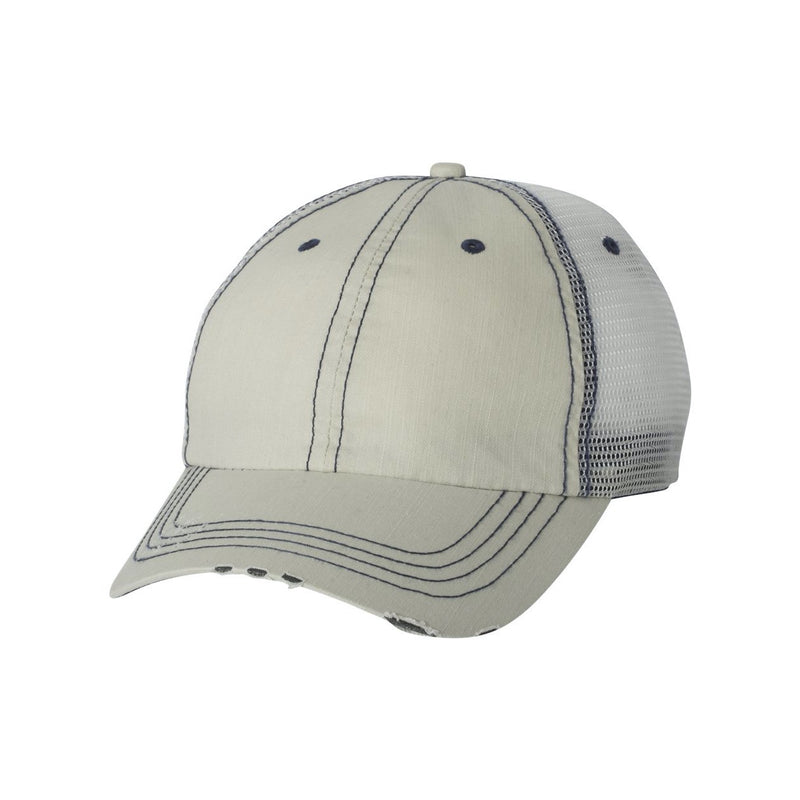 Mega Cap Herringbone Trucker Cap