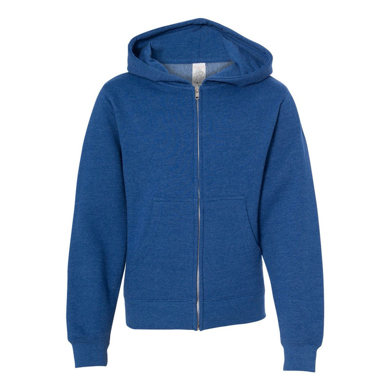 Independent Trading Co. Youth Midweight Full-Zip Hooded Sweatshirt