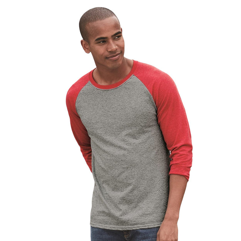 JERZEES Triblend Three-Quarter Raglan Baseball T-Shirt