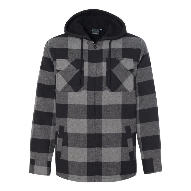 Burnside Quilted Flannel Full-Zip Hooded Jacket