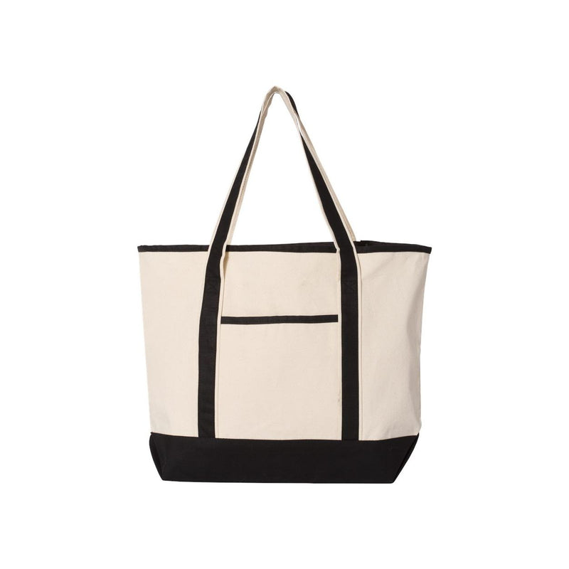 Q-Tees 34.6L Large Canvas Deluxe Tote