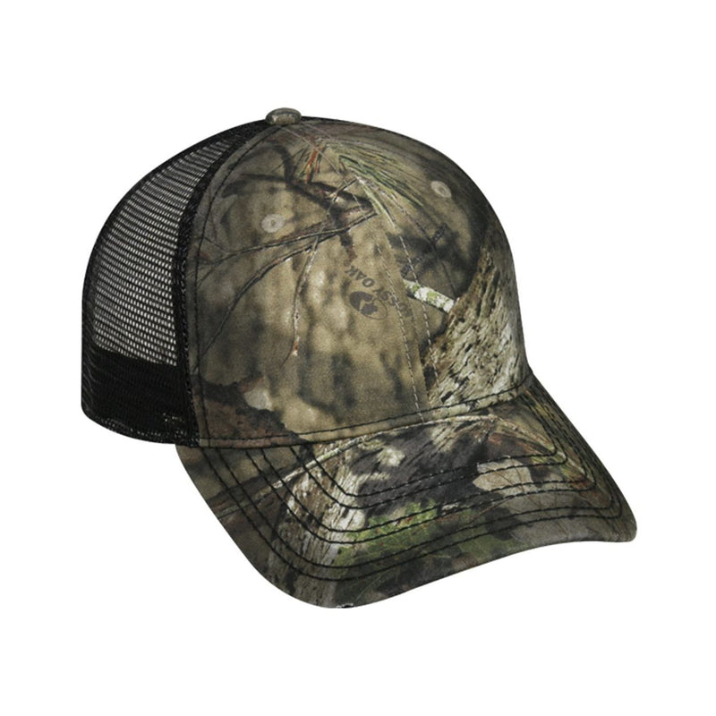 Outdoor Cap Oil-Stained Camo Mesh-Back Trucker Cap