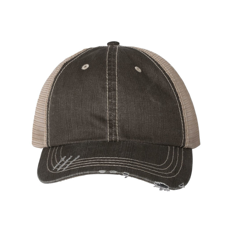 Mega Cap Herringbone Trucker Cap