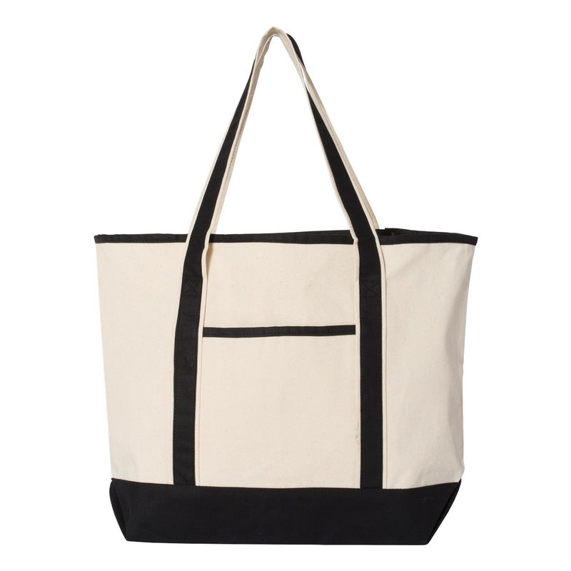 Q-Tees 34.6L Large Canvas Deluxe Tote