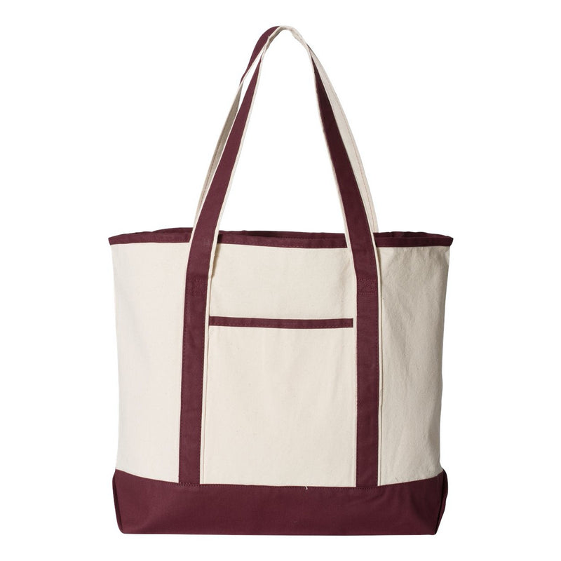 Q-Tees 34.6L Large Canvas Deluxe Tote