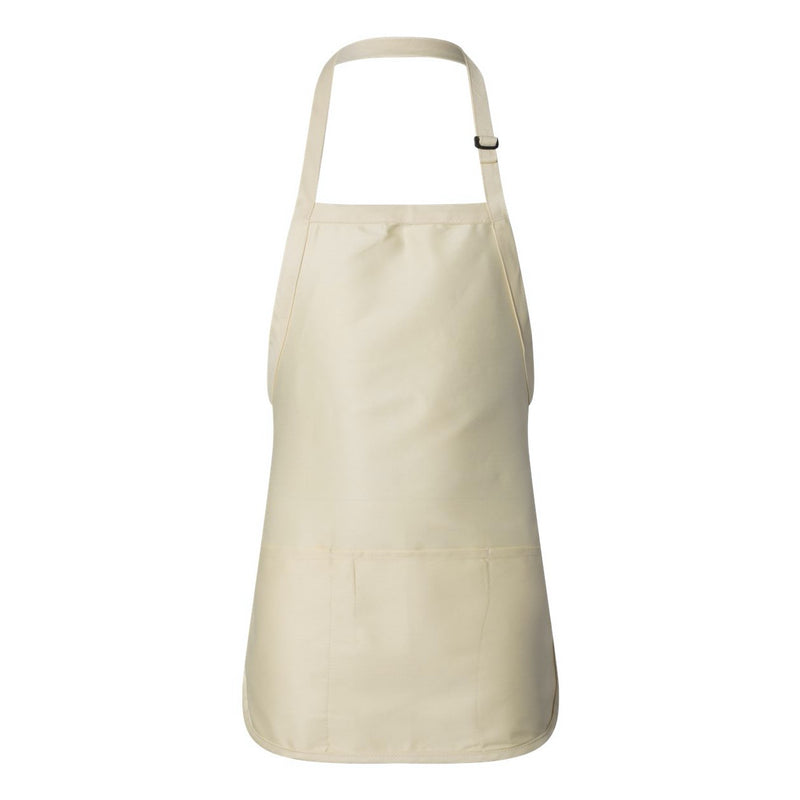 Q-Tees Full-Length Apron with Pouch Pocket