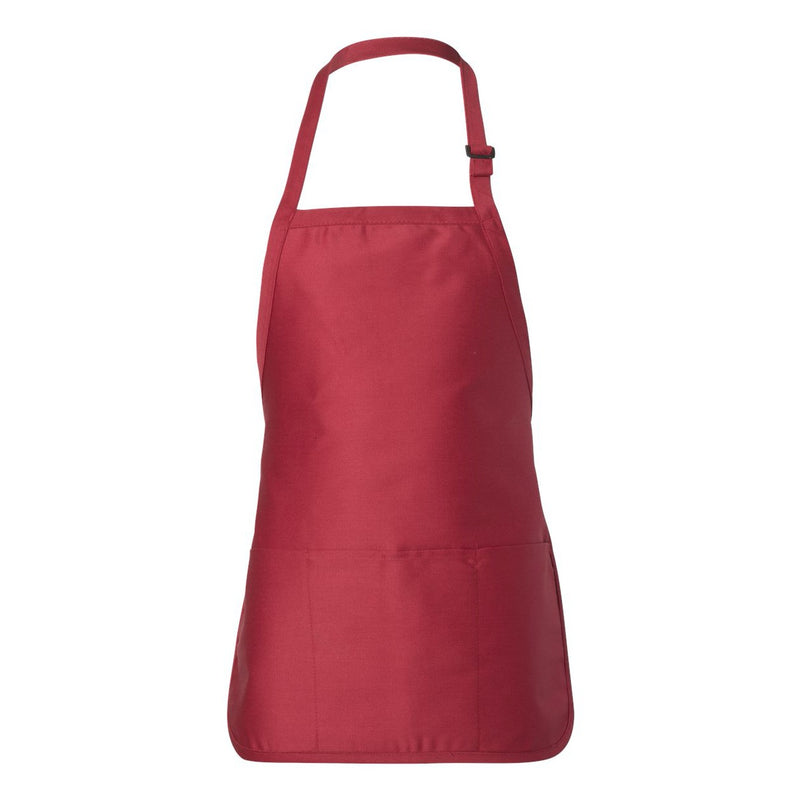 Q-Tees Full-Length Apron with Pouch Pocket