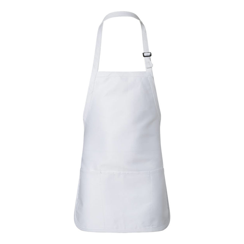 Q-Tees Full-Length Apron with Pouch Pocket